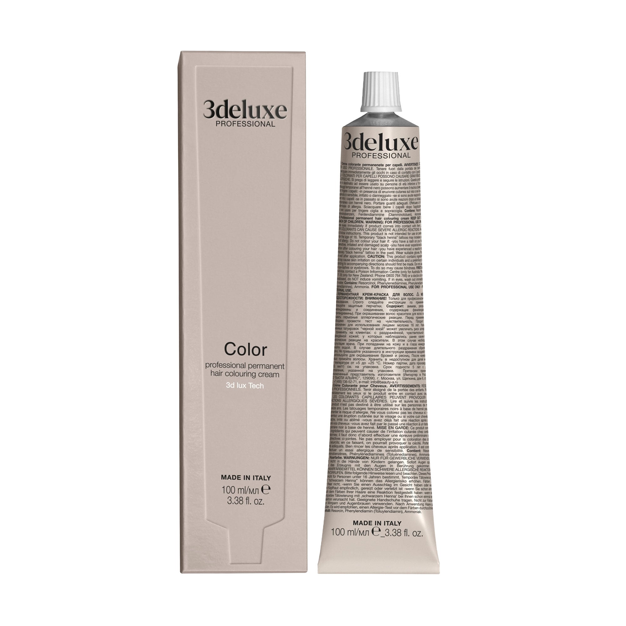 Уцінка! Перманентна крем-фарба для волосся 3DeLuXe Tech Hair Colouring Cream 3.0 Dark Brown, 100 мл