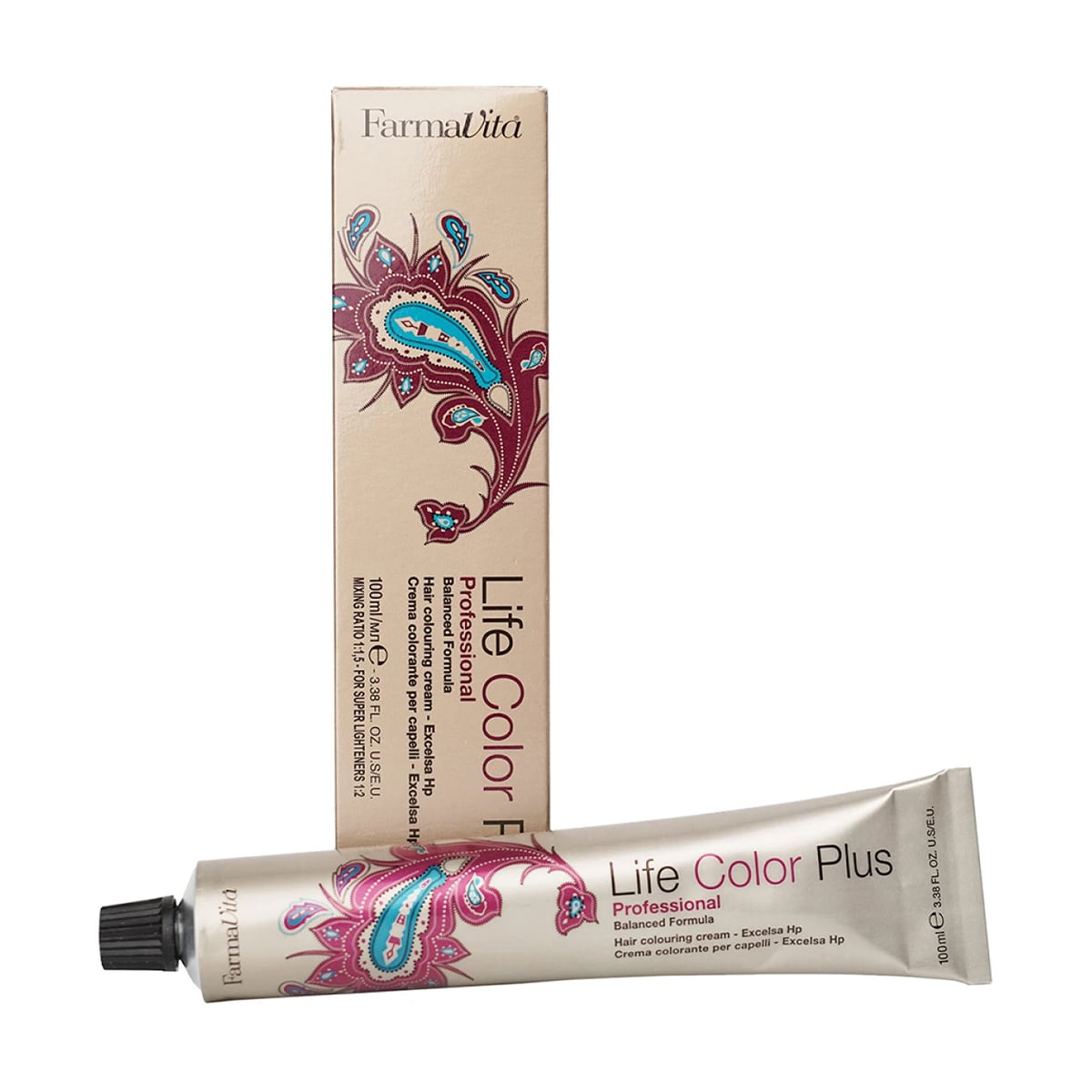 Уцінка! Перманентна крем-фарба для волосся FarmaVita Life Color Plus Hair Colouring Cream 7.44 Блондин насичений мідний, 100 мл